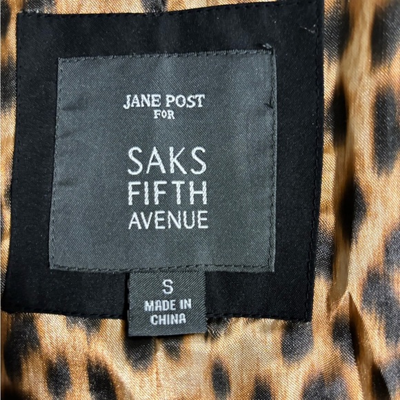 Jane Post for Saks 5th Avenue Long Duster Coat Size Small Black - Picture 4 of 8